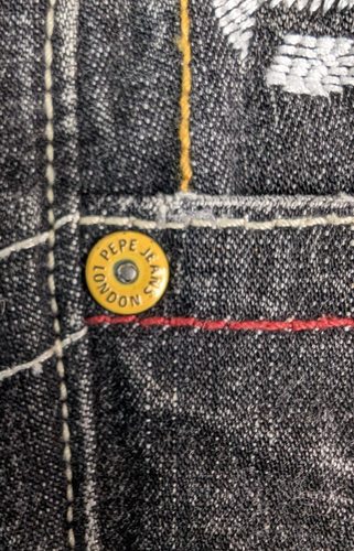 Pepe Jeans London Low Rise Straight Leg Distressed women's Size 27 x 32 NWOT - Picture 6 of 9