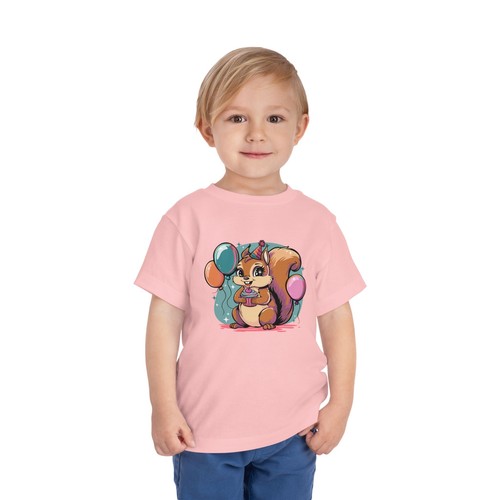 Happy Birthday Squirrel Toddler T-shirt Squirrels Tee B-day Toddlers Outfit - Picture 7 of 7