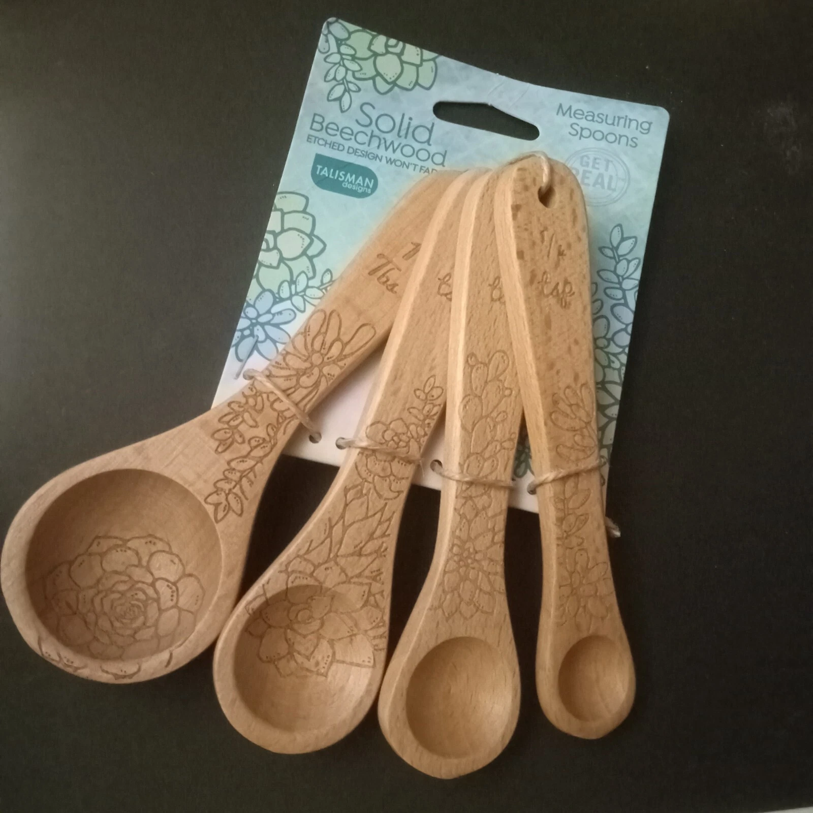 Beechwood Decorative Measuring Spoons - Woodland Collection by Talisman Designs