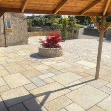 Yellow Indian Limestone Paving patio Mix Size Packs 17.8m2 - Nationwide Delivery