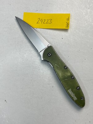 Kershaw 1660OL Leek Pocket Knife - Olive Green Assisted Opening Liner Lock USA