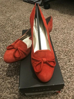 tahari suede flats