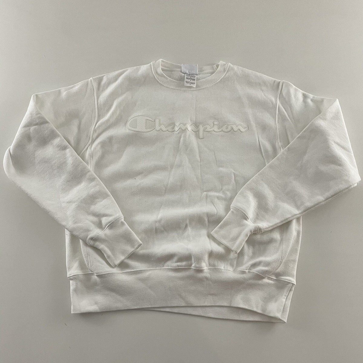 Champion Reverse Weave Stitched Spellout Pullover Sweatshirt