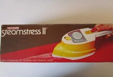 Osrow Steamstress II Vintage Steam Iron Original Box Harvest Gold Color Works