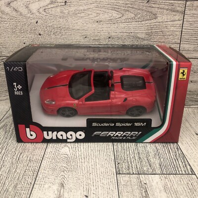Burago 1/43 Scale Diecast 18-36000 - Ferrari Scuderia Spider 16M - Red