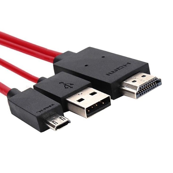 Cable de teléfono móvil 2M MHL teléfono inteligente micro USB a HDMI TV AV cable adaptador 11 pines