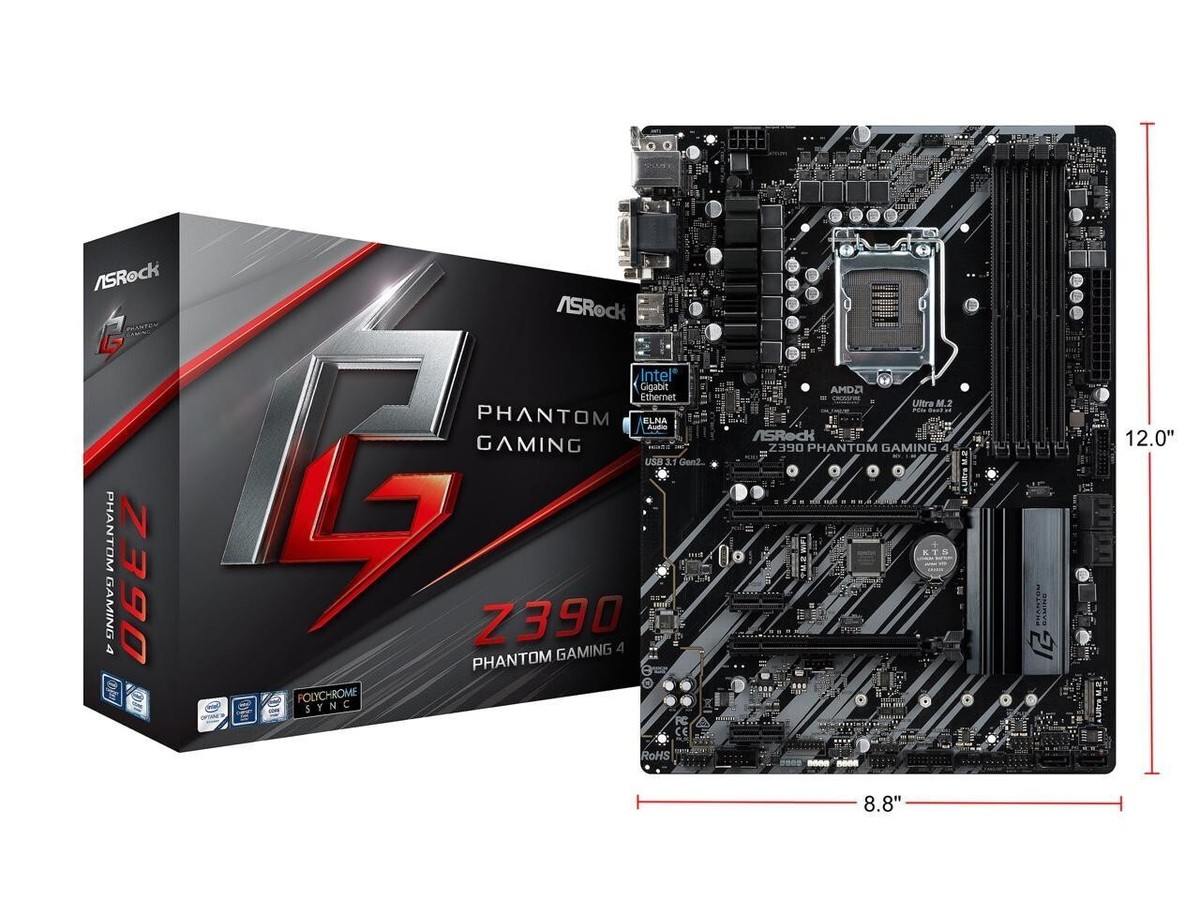 ジャンク　ASROCK　Z490 Phantom Gaming 4/2.5G Asrock Z490 Phantom Gaming 4/2.5G - Motherboard
