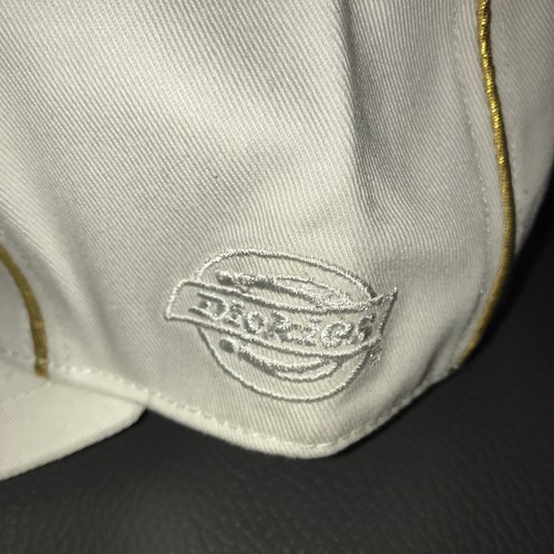 DICKIES BASEBALL FITTED HAT CAP WHITE W/GOLD DETAIL NEW LARGE VTG - Picture 5 of 12