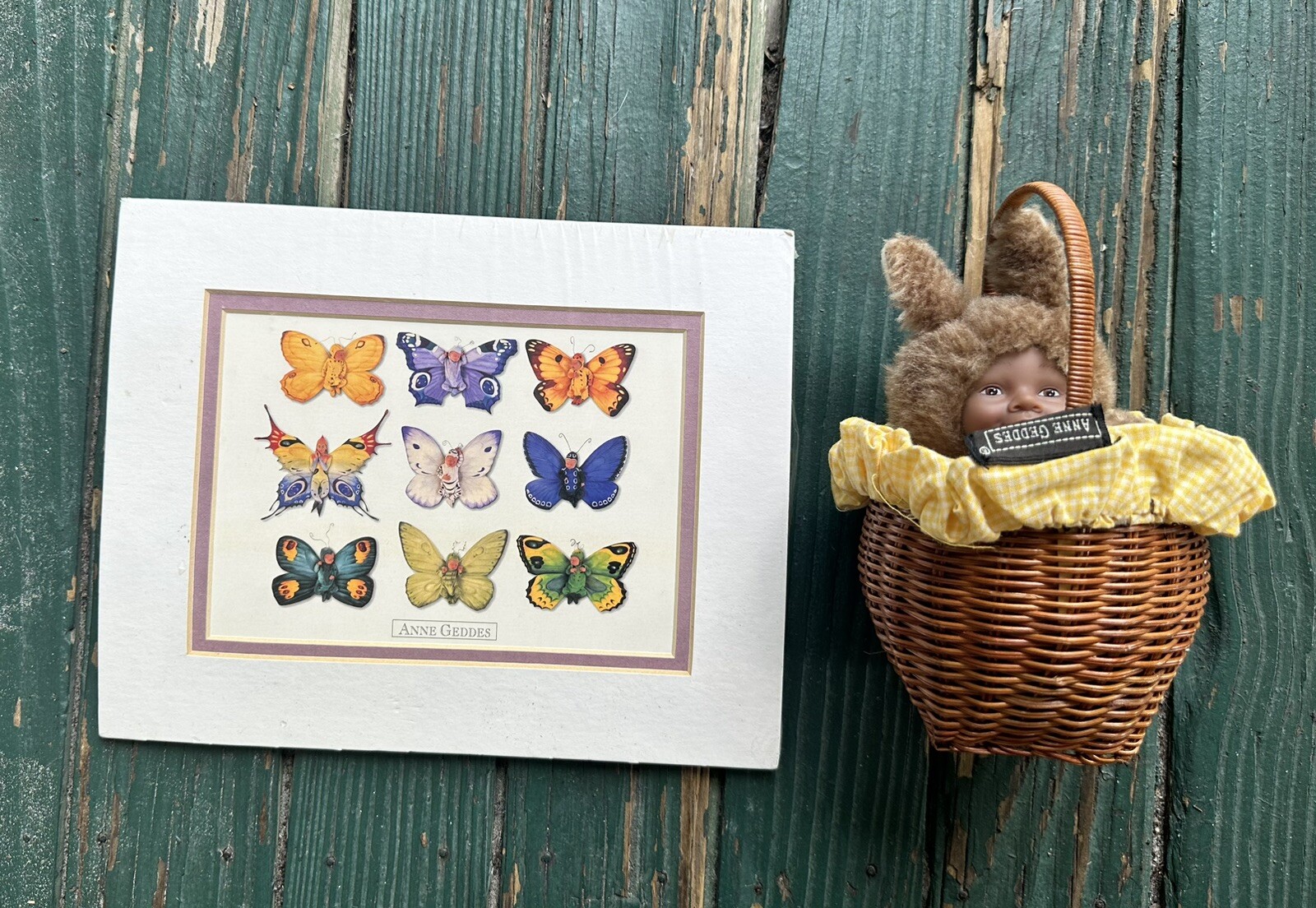 Anne Geddes Butterflies Babies Art Litho Print Wall Décor Sealed 2000 Lot Of 2