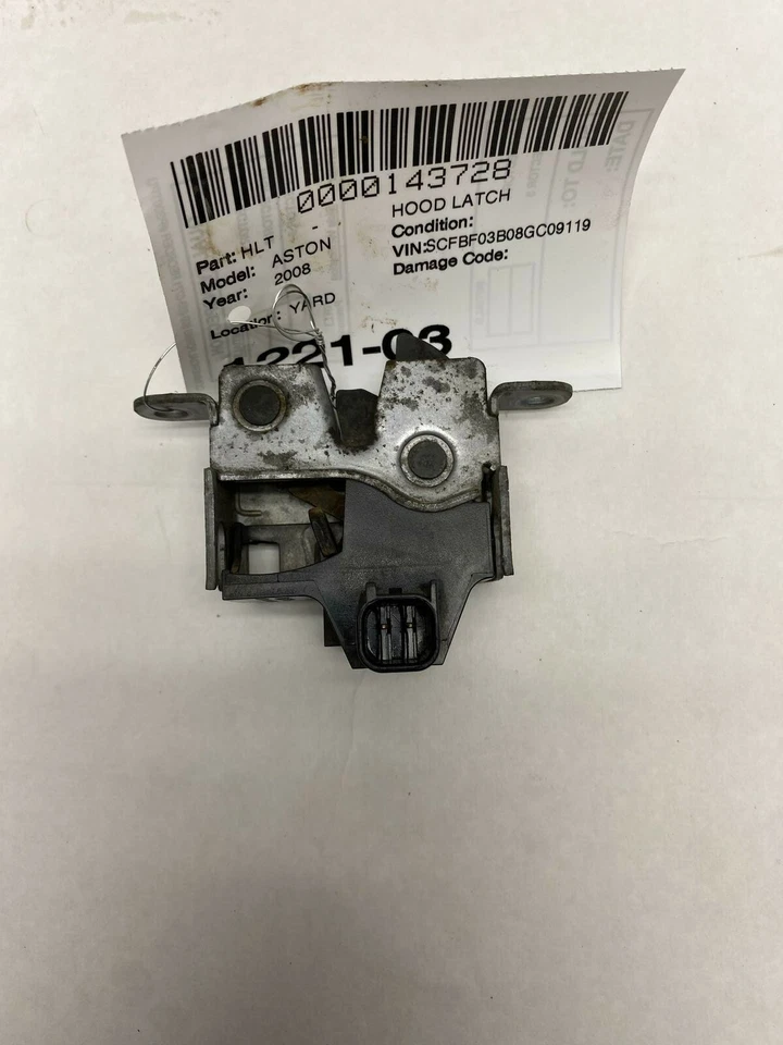 Aston Martin V8 Vantage 2006-2011 capó delantero pestillo bloqueo actuador OEM Foto 3 de 4