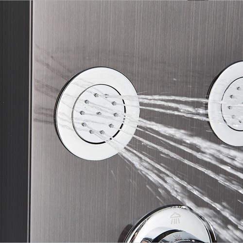 Duschpaneel Edelstahl LED Duschset Regendusche Duscharmatur Massage Duschsäule - Bild 197 von 200
