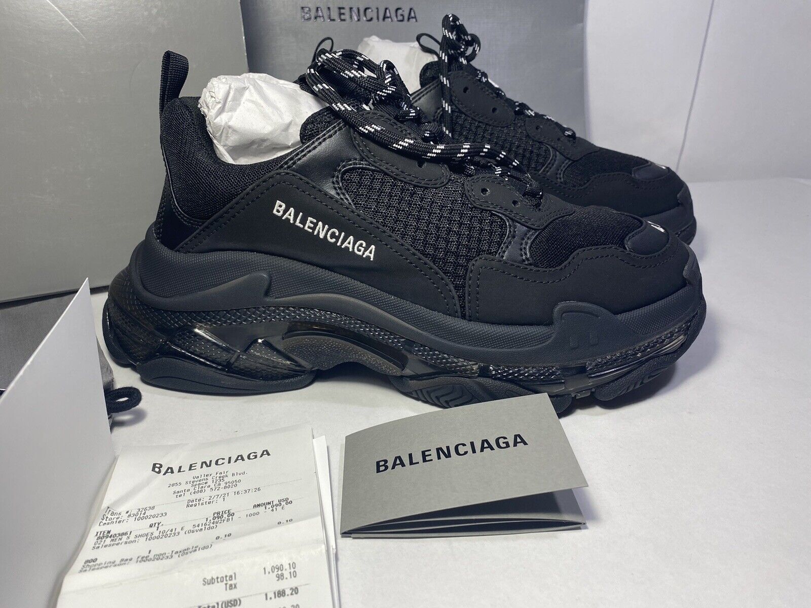  Replacement Laces for Balenciaga Triple S (Black & White) :  Clothing, Shoes & Jewelry