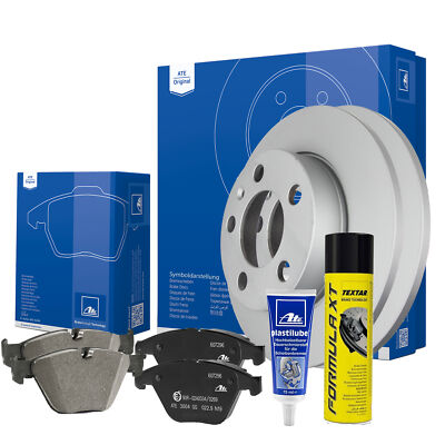 ATE Bremsensatz + Plastilube + Bremsenreiniger Honda CRX III 239mm HINTEN Voll