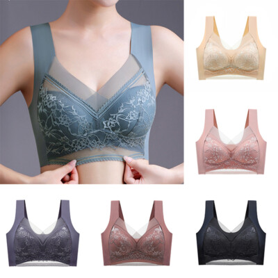 Women's Sports Bra Lingerie Underwear Tube Tops Lace Seamless No Steel Rings