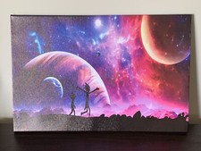 Rick and Morty Poster On Canvas Print Wall Art Moons Universe Approx 12X18 inch