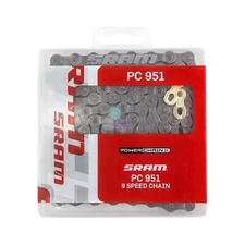 SRAM PC-951 Chain 9-Speed 114 Links Gray Master Link **Bulk Pack Only**