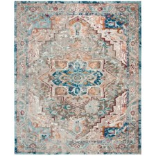 SAFAVIEH Aria Collection ARA119E Beige / Blue Rug