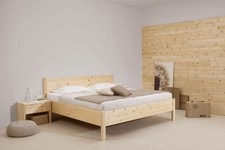 Einzelbett Natura Metallfrei 100x200cm in Nussbaum Natur geölt