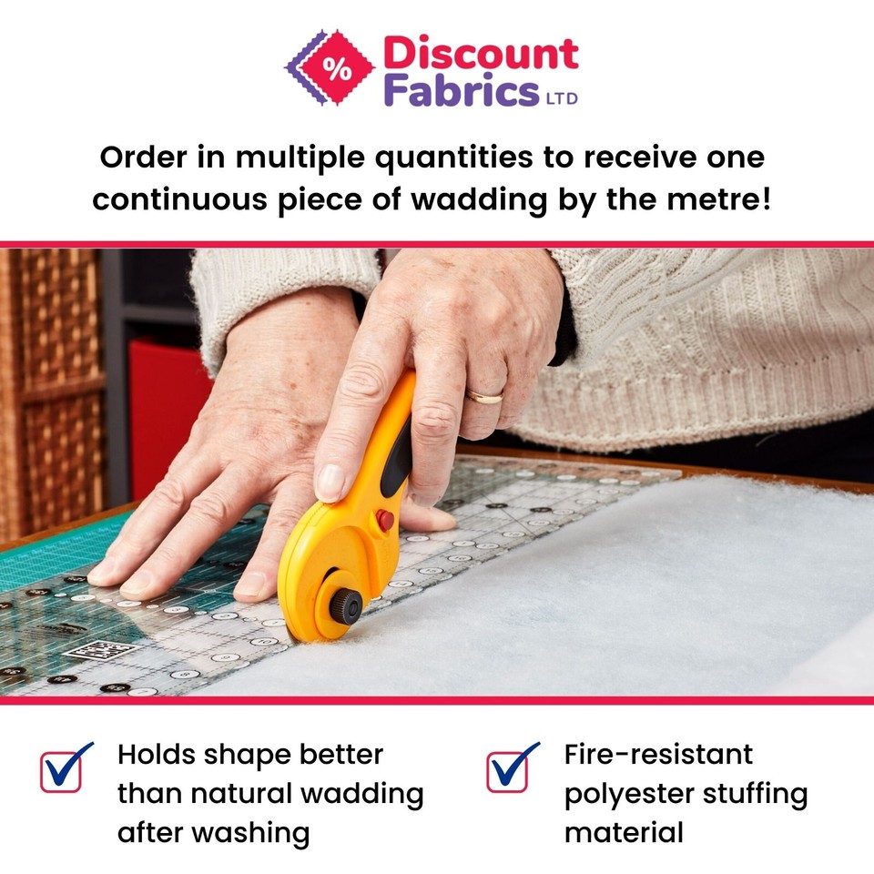 Polyester Fire Retardant Wadding Batting Upholstery Quilting 60