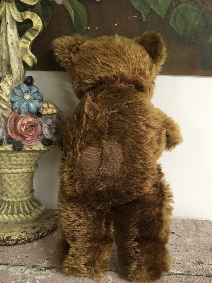 Antique 1930s Teddy Bear Brown Fluffy Mohair 14” #5 | eBay