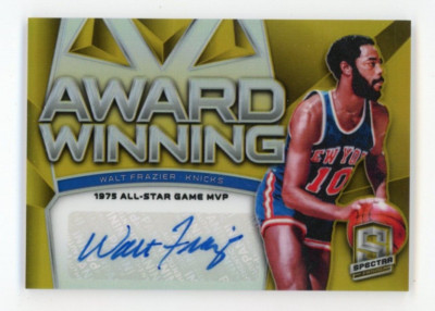 2018 Panini Spectra Walt Frazier Auto Gold Prizm /10 Award Autograph SP READ!