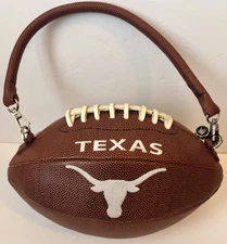 Texas Longhorns Football Purse With Zipper Top Open Long Strap New With Tags