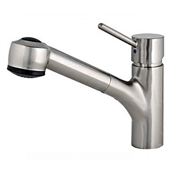 Hamat 3-1661 ST Morgan Pull-Out Kitchen Faucet Stainless Steel Finish