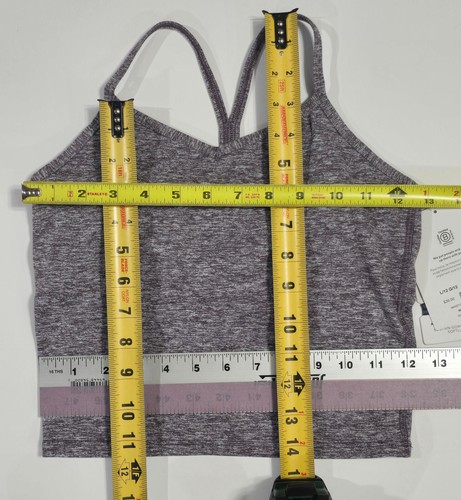 Athleta Girl All Day Softluxe Longline Bra Plum Heather Size L/12 - Picture 4 of 14