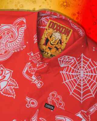 Dixxon Flannel Co Party Boy Bright Red Short Sleeve Shirt