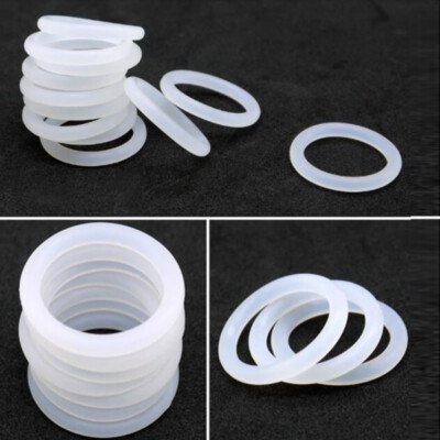 Ø5mm (OD=16~100) Food Grade White Silicone Rubber O-Ring Gasket Sealing Washer