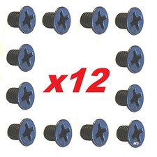 Kawasaki Z650 KZ650 - Black Tank Badge Screws - Pack of 12