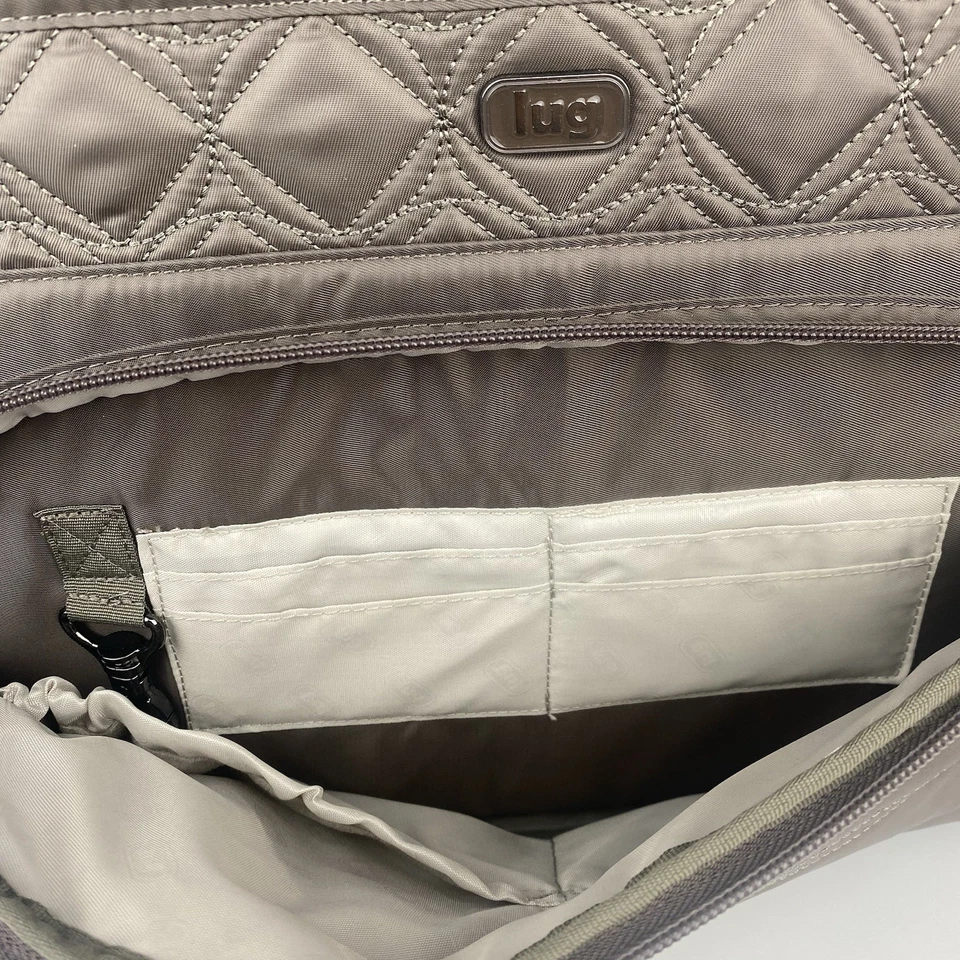 Bolso de hombro de viaje Lug Windjammer acolchado marrón bandolera doble asa Foto 4 de 4