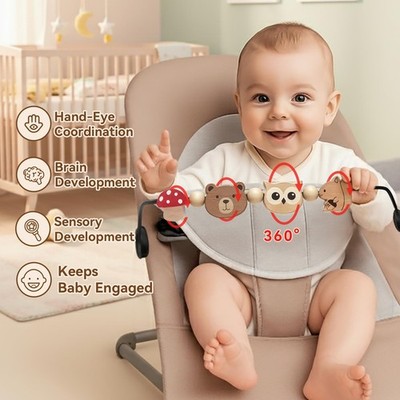Baby Bouncer Toy Bar– Compatible with Baby Bjorn Bouncer, Wooden