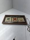 VINTAGE "IT'S LUCKY WHEN YOU LIVE IN AMERICA" LUCKY LAGER BEER LIGHTED SIGN