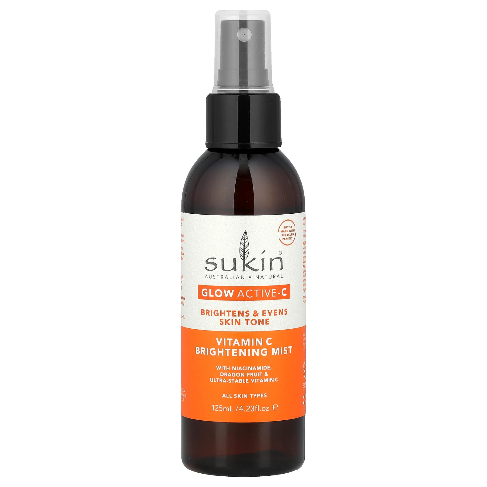 Glow Active-C, Vitamin C Brightening Mist, All Skin Types, 4.23 fl oz (125 ml)