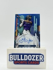 2025 Topps Finest Greg Jones Autograph /99 Rookie Card. rookie card picture