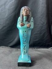 Statua egizia Ushabti di Osiride in finitura blu-turchese