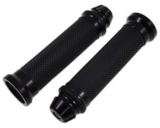 Lenkergriffe schwarz CNC 22 24mm universal für Roller, Scooter Motorrad Quad ATV