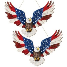Pcs 4th of July Patriotic Eagle Wreath Hanging Door Sign50th 2 Eagles