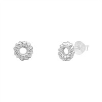 Ohrstecker Offener Kreis Gedrehte Kordel 925 Sterling Silber - Silverly