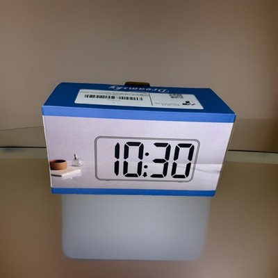 Dreamsky DS312 Digital Alarm Clock USB Snooze Volume Dimmer Blue White Display