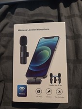 Wireless Lavalier Microphone, Black USB-C And 8 Pin , One to Two 2 Microphones 