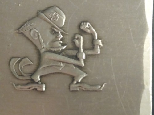 Wendell August Forge Fighting Irish small aluminum tag 1.5" square - Picture 2 of 4