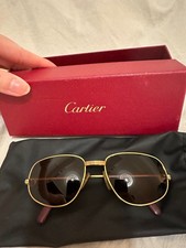 Vintage Cartier Romance Vendome Sunglasses Gold Plated France 54  18