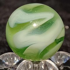 VIntage Alley Agate Swirl Marble. .66" Mint. Uv. Sistersville. Circa 1931-1932