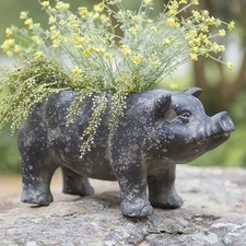 Large Pig Planter Resin Home & Garden Decorative Collectible