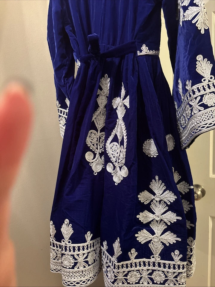 Vestido afgano azul - Vestido afgano hecho a mano - Vestido kuchi tradicional Foto 4 de 4