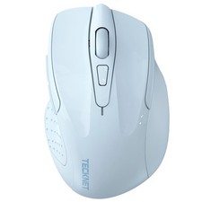 TECKNET Wireless Mouse 2.4G BT5.0/3.0 Silent 4800 DPI Light Blue Bluetooth