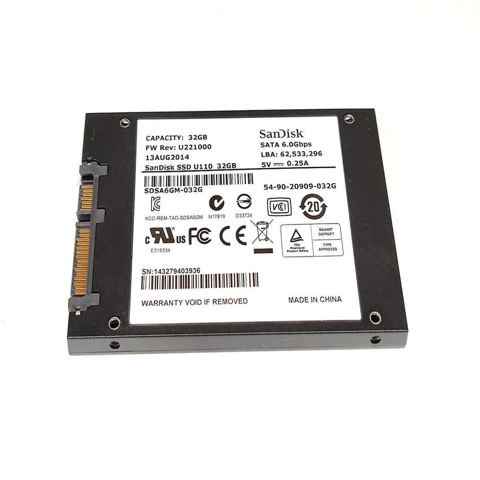 Sandisk Ssd 32Gb 2.5" Sata Solid State Drive Thin Client Notebook Computer Pc - Image 4 of 4