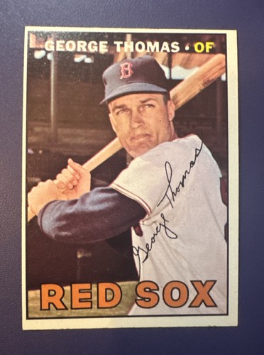 1967 TOPPS #184 GEORGE THOMAS BOSTON RED SOX OUTFIELDER *FREE SHIPPING*